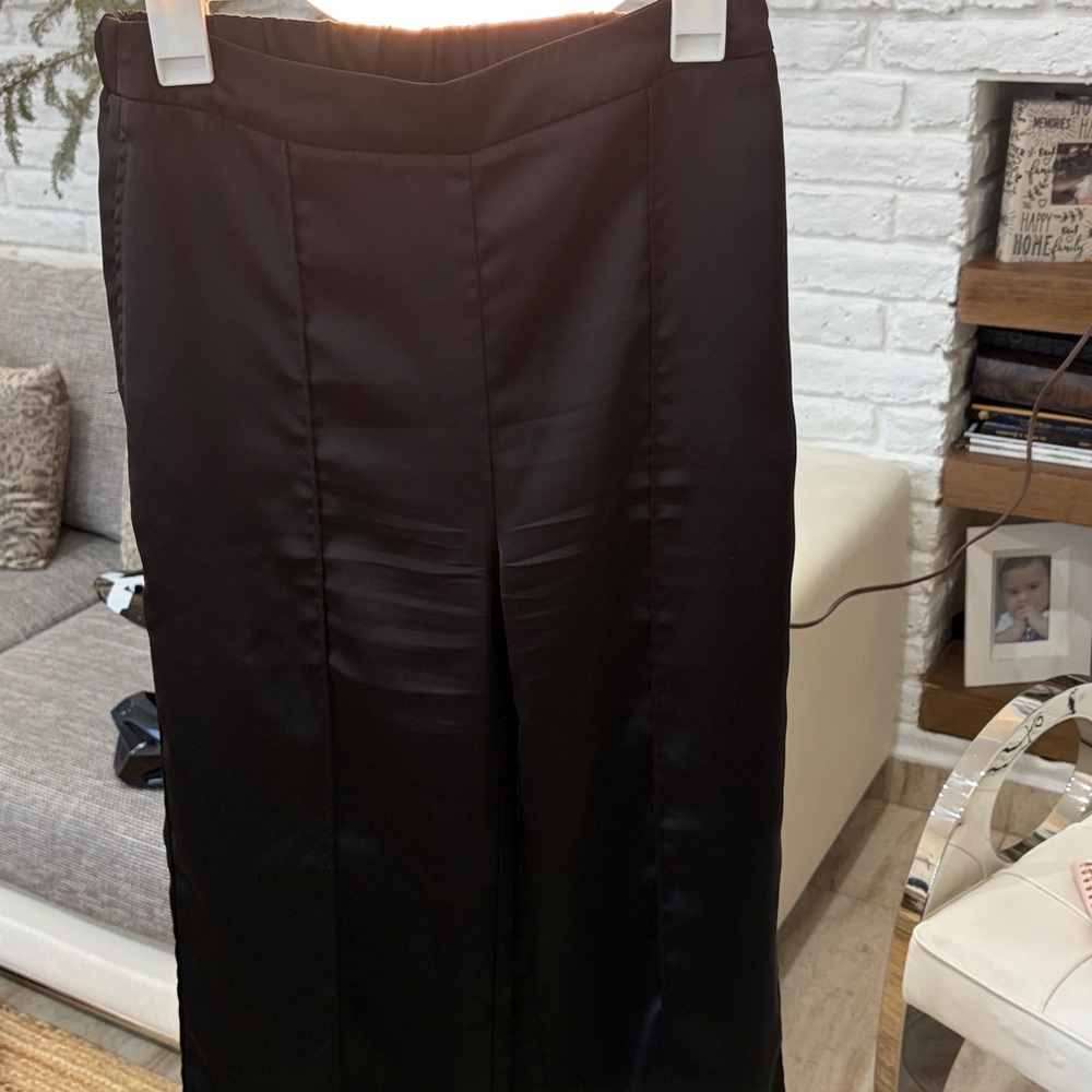 Satin Pants Black